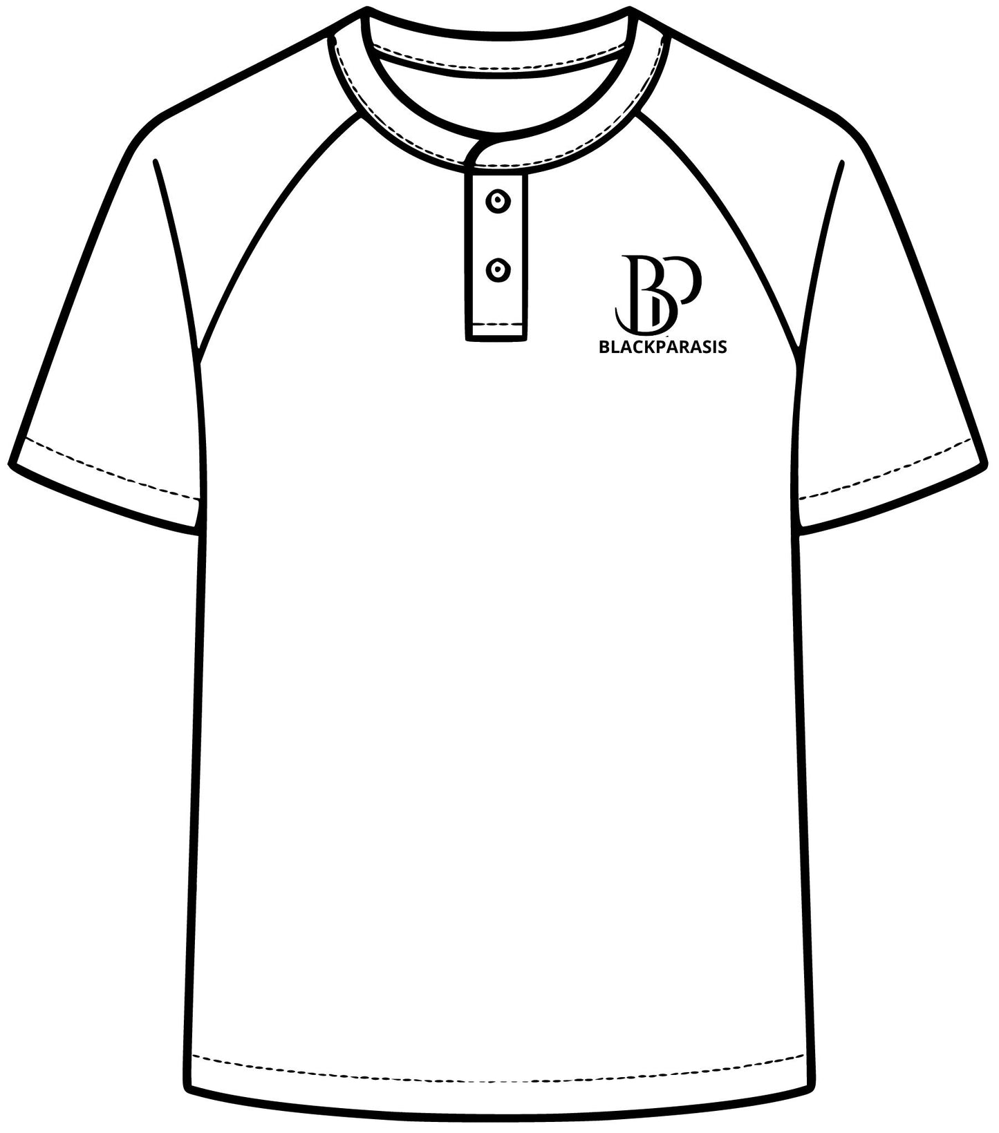 Men's 2-Button Henley Shirt – Classic Raglan Sleeve Casual Top