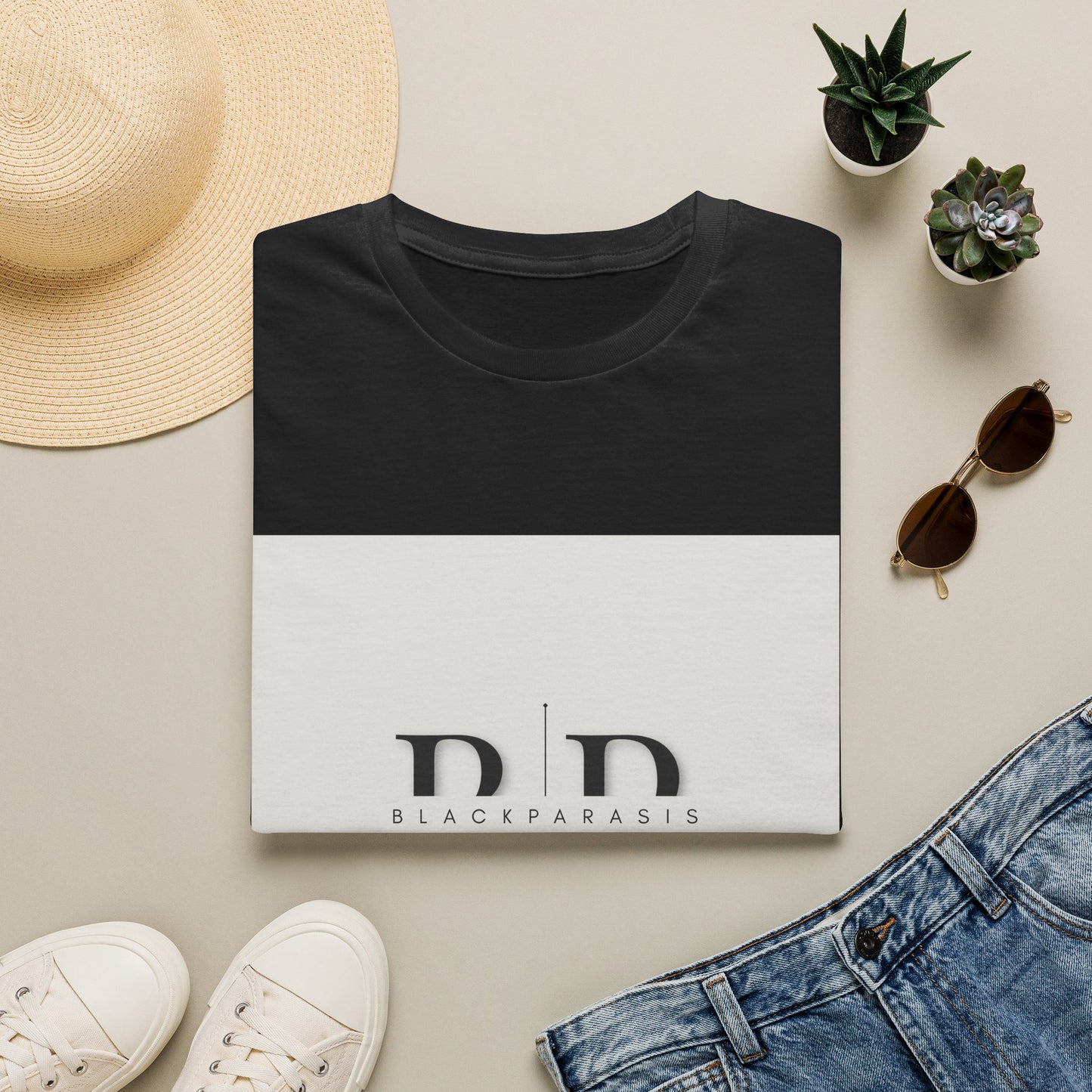Minimalist Blackparasis Monogram T-Shirt — BI Logo Tee