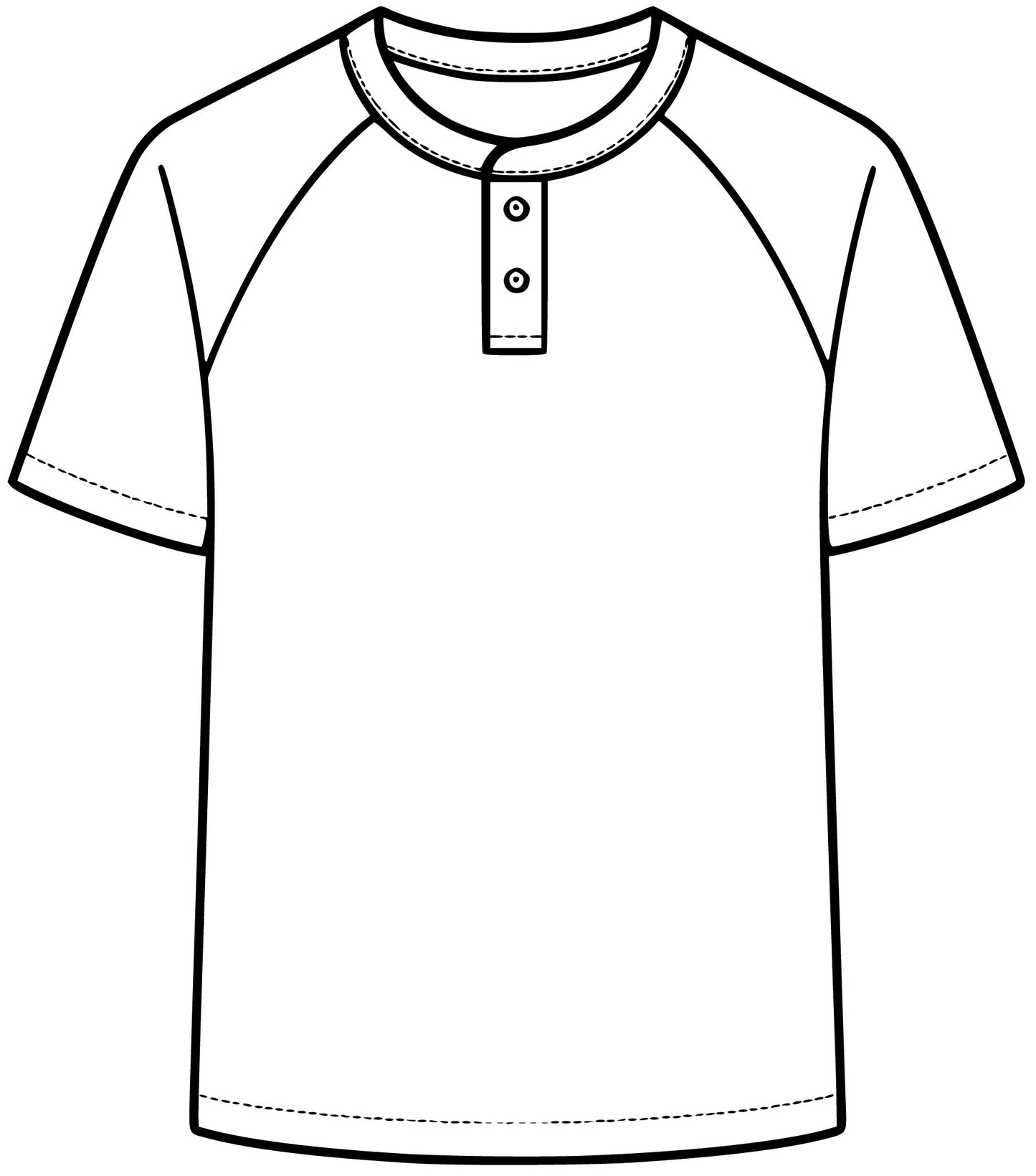 Men's 2-Button Henley Shirt – Classic Raglan Sleeve Casual Top