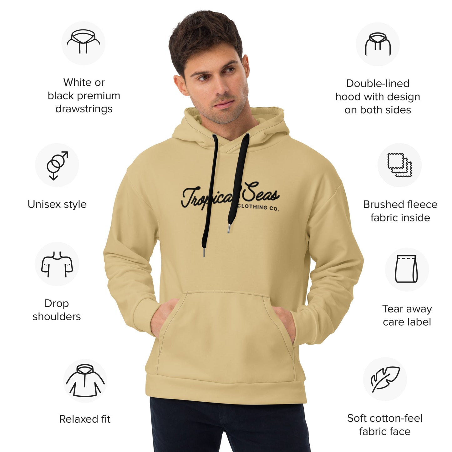 Cozy Beige Ocean Hoodie