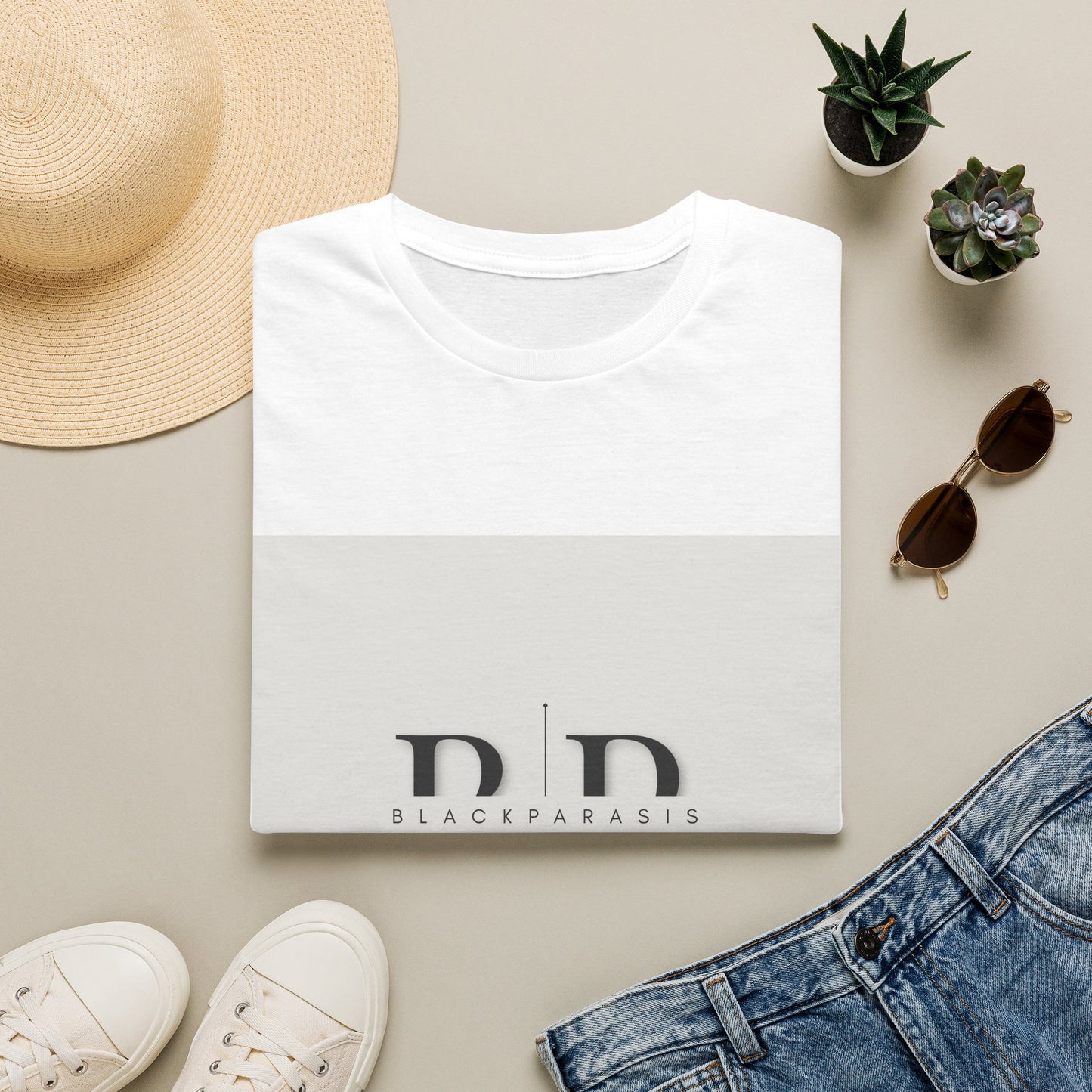 Minimalist Blackparasis Monogram T-Shirt — BI Logo Tee